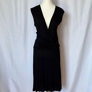 James Perse LA Women's Classic Jersey Black Midi Dress Size 3 (Large) EUC